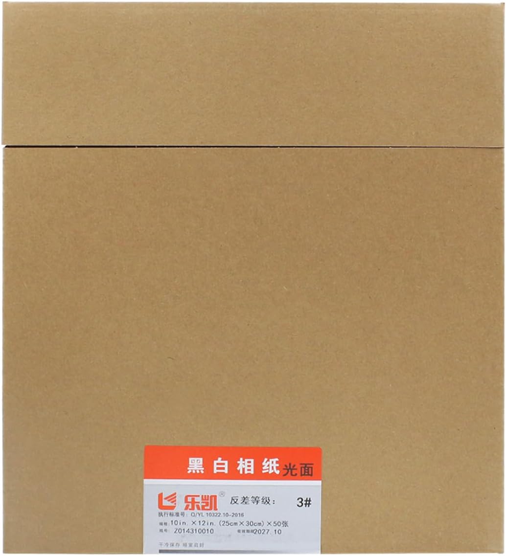 Lucky10x12 Inch Darkroom Photo Paper, Black & White Glossy Photographic Paper for Darkroom Developing, Premium B&W Darkroom Paper