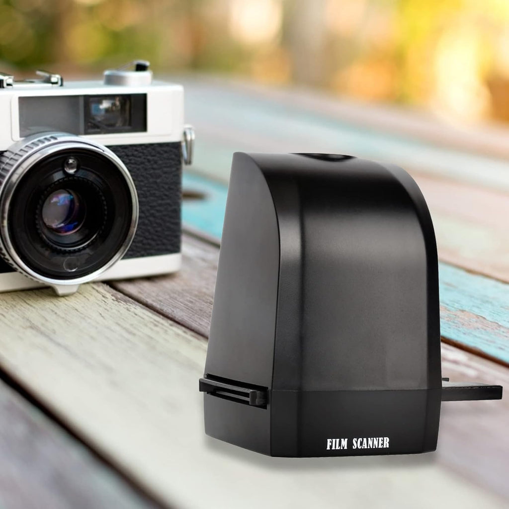 Film Scanner, Mini Digital Film & Slide Scanner, Convert 35mm Film & Slide to Digital JPEG Save into SD Card, 8MP Photo Scanner Slide Viewer for Old Slides Into Digital JPEG Format