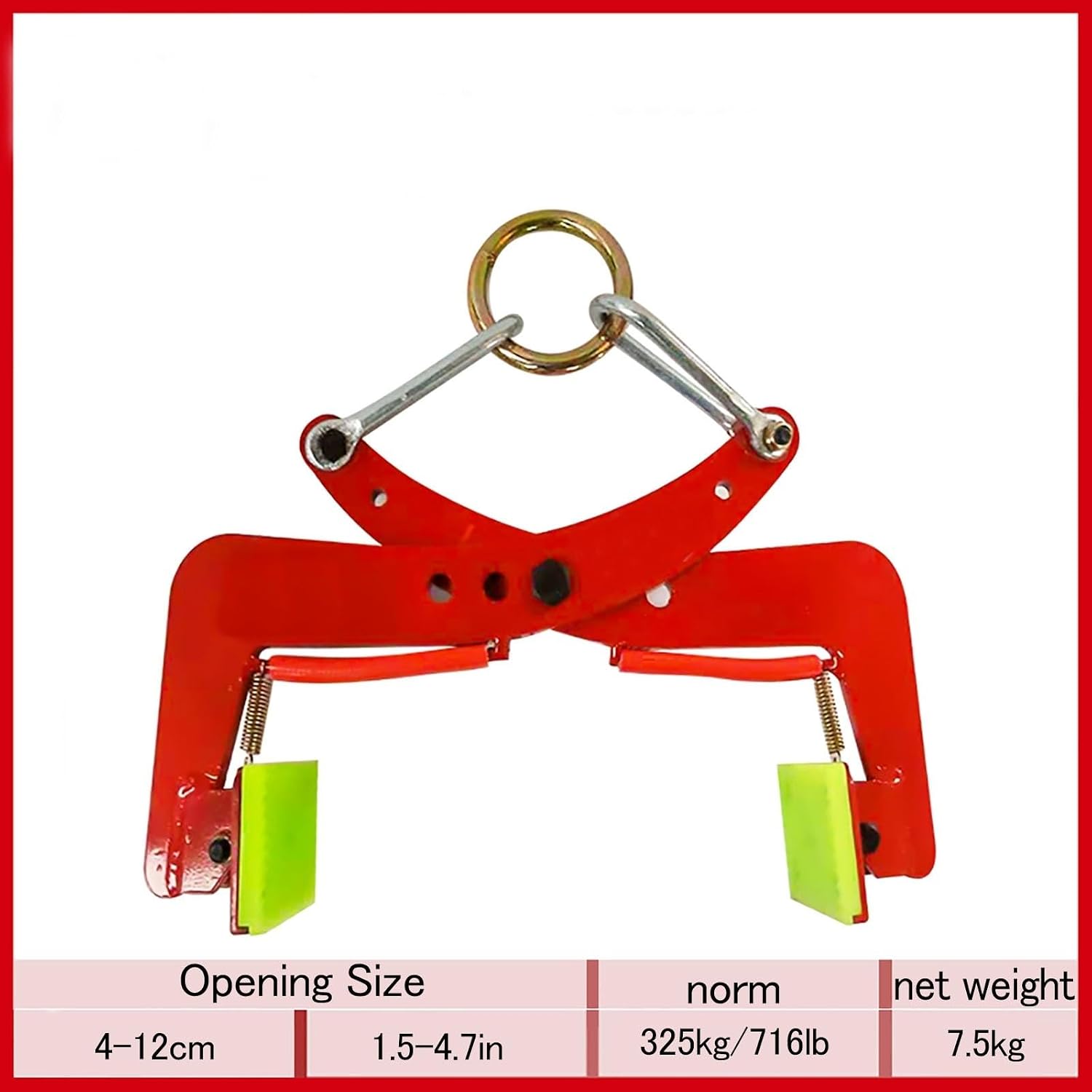 Granite Slab Lifting Clamp, Heavy Duty Stone Lifting Clamp, Load Capacity Up to 573-716 Lbs, Adjustable Scissor Lifting Clamp, for Lifting Granite, Marble,One Color-4in