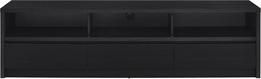 Coaster Home Furnishings Rutland 78-Inch TV Stand and Media Console Black, 3-Drawer Entertainment Center