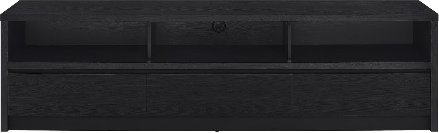 Coaster Home Furnishings Rutland 78-Inch TV Stand and Media Console Black, 3-Drawer Entertainment Center