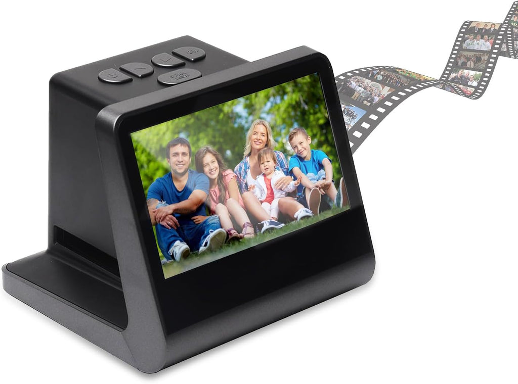 Slide & Negative Scanner with 5inch LCD Screen, 48MP Digital Film Scanner Convert 135 126 110 Super 8mm Films to High Resolution 48MP JPEG Digital Photos