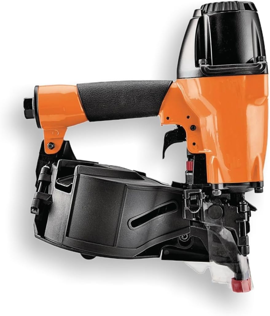 Fits PIERCE 15° Professional Coil Siding Nailer Tool-less Depth Adjustment, Trigger or Bump Fire, High Capacity Fast Side Load Canister, Sinks 2-1/2 in Nails into Fiber Cement, Wood Siding & Planks