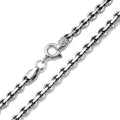 Silvershake Oxidized 3mm 925 Sterling Silver Cable Chain Necklace 22 Inch
