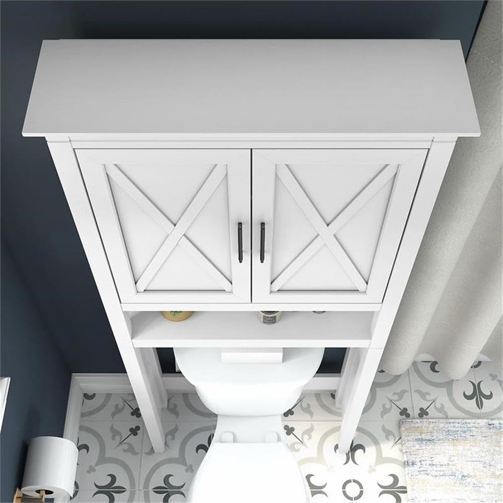 Bush Home Key West Over The Toilet Storage Cabinet in White Ash