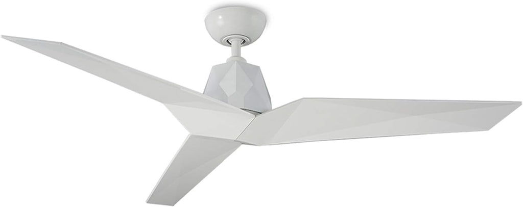 Modern Forms Vortex Smart Indoor and Outdoor 3-Blade Ceiling Fan 60in Gloss White with Remote Control works with Alexa, Google Assistant, Samsung Things, and iOS or Android App