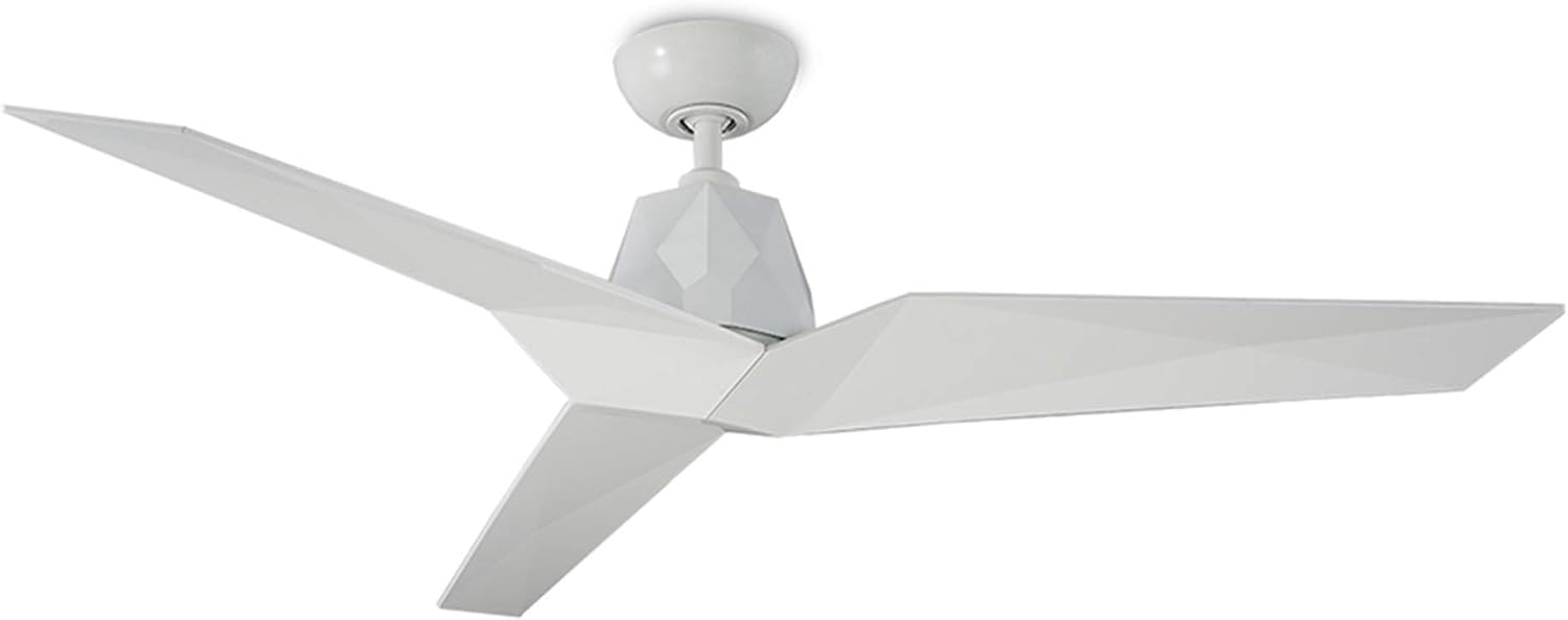 Modern Forms Vortex Smart Indoor and Outdoor 3-Blade Ceiling Fan 60in Gloss White with Remote Control works with Alexa, Google Assistant, Samsung Things, and iOS or Android App