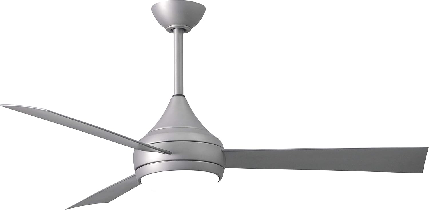 Matthews DA-BS-BS Donaire Outdoor Wet/Salt Water Rated 52' Marine-Grade Coastal Ceiling Fan with LED Light & Remote, Brushed Stainless