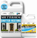 Premium Restorer-Restores Original Color & Rejuvenates Faded Shutters, Patio Furniture, Doors & More | Eco-Friendly |Lasts 10 Yrs.| Includes Powerful Cleaner | Gallon Kit