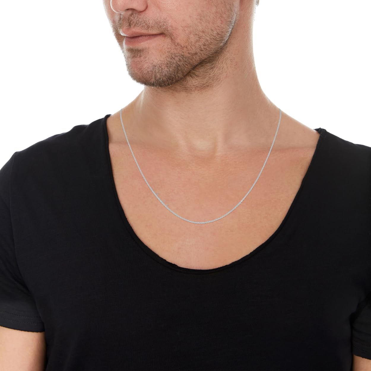 Floreo 10k Yellow Gold, White Gold, or Rose Gold 0.68mm Double Extendable Solid Diamond Cut Cable Chain Adjustable Necklace, 16' - 17' - 18 Inch