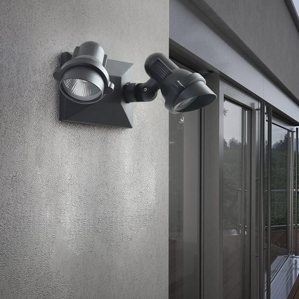 ICEMOB Double Head High Power Spotlight Wall Sconce LED-10W 3000K Landscape Lighting Wall Lamp The Black Die-cast Aluminum Lamp Body Is Waterproof Wall Sconce The Lamp Holder Can Be Rotated Outdoors W