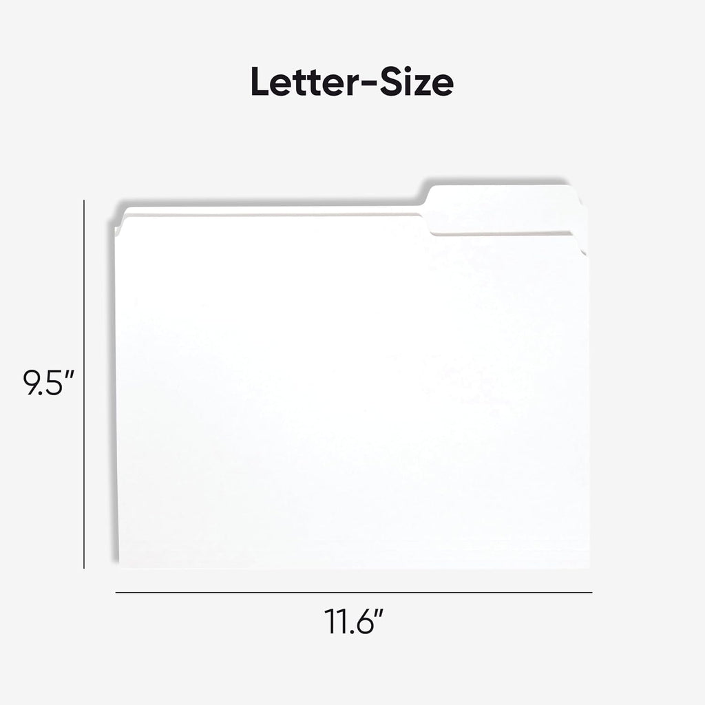 Smead Standard File Folders, White, 1/3-Cut Tabs, Letter Size (12843)| (Pack of 500)