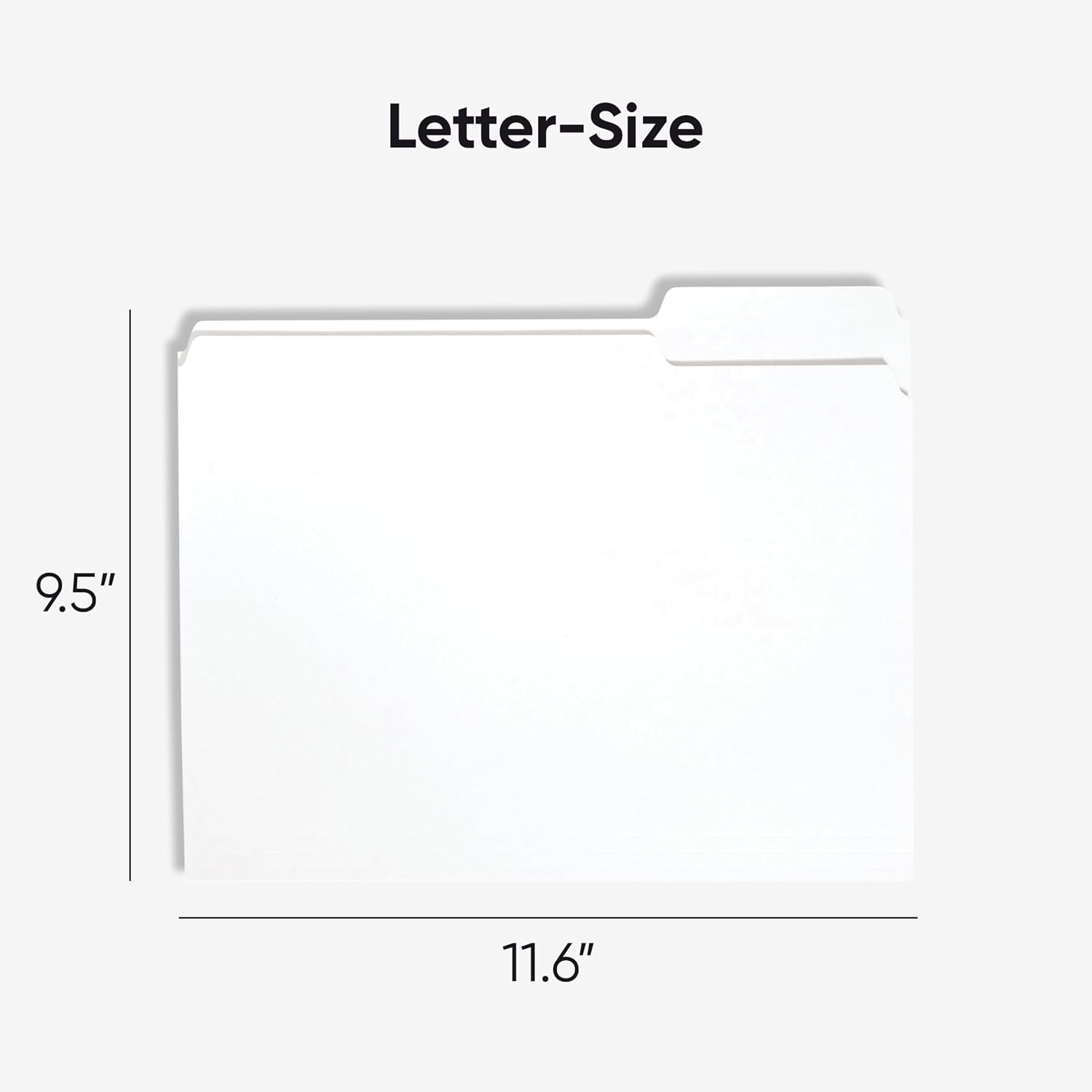 Smead Standard File Folders, White, 1/3-Cut Tabs, Letter Size (12843)| (Pack of 500)