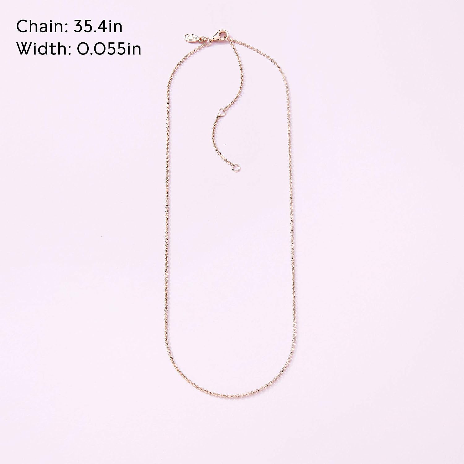 PANDORA Jewelry - Classic Cable Chain Necklace with Lobster Clasp - Great Gift for Women - Made Rose Gold, With Gift Box