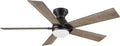 CEME Smart Ceiling Fans with Lights Flush Mount 52', 3 Light Colors Dimmable, 10 Speeds DC Ceiling Fan with Remote, Outdoor Ceiling Fan Compatible with Alexa, Siri & Google Home, Black & Dark Walnut