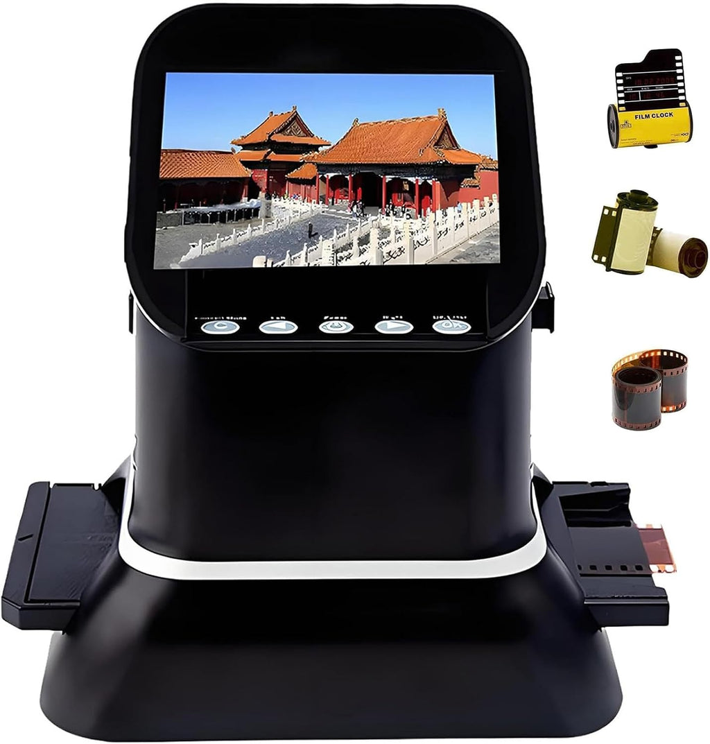 120 High Resolution Film Scanners, Digital Film and Slide Scanner, Converts Negatives and 35mm Slides, 135, 126 and 127 to Digital JPEG