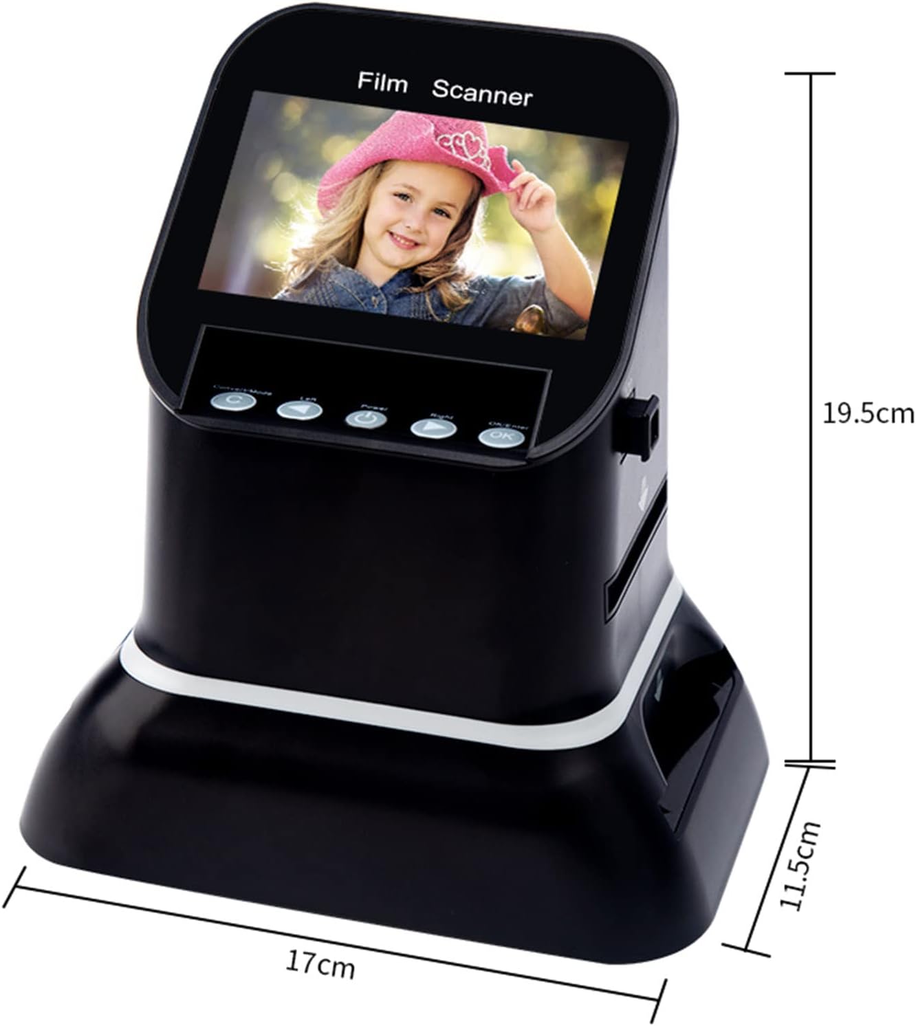 Film & Photo Scanner, All-in-One 22MP Film Scanner with Large 4.3' Display, Converts 35mm/126/110 & 135/126/110 Slides Into Digital Photos