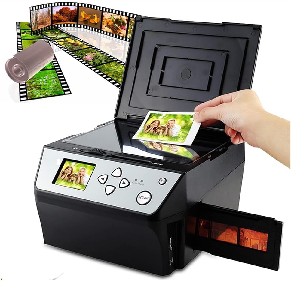 22MP Digital Film & Slide Scanner, All-in-1 Film Scanner, Convert 135/35Mm Slide/110 to Digital JPEG, Multifunctional Film/Business