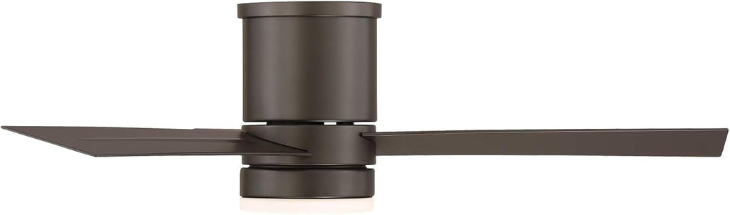 Axis Smart Indoor and Outdoor 3-Blade Flush Mount Ceiling Fan 44in Bronze with 3000K LED Light Kit and Remote Control works with Alexa, Google Assistant, Samsung Things, and iOS or Android App