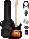 Fender Affinity Series Telecaster - 3 Color Sunburst Bundle with Gig Bag, Tuner, Strap, Picks, and Austin Bazaar Instructional DVD