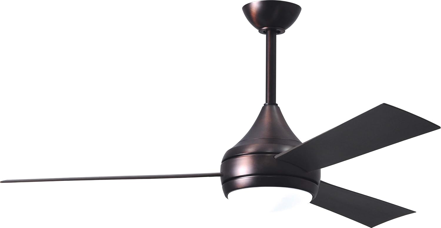 Matthews DA-BB-BB Donaire Outdoor Wet/Salt Water Rated 52' Marine-Grade Coastal Ceiling Fan with LED Light & Remote, Brushed Bronze