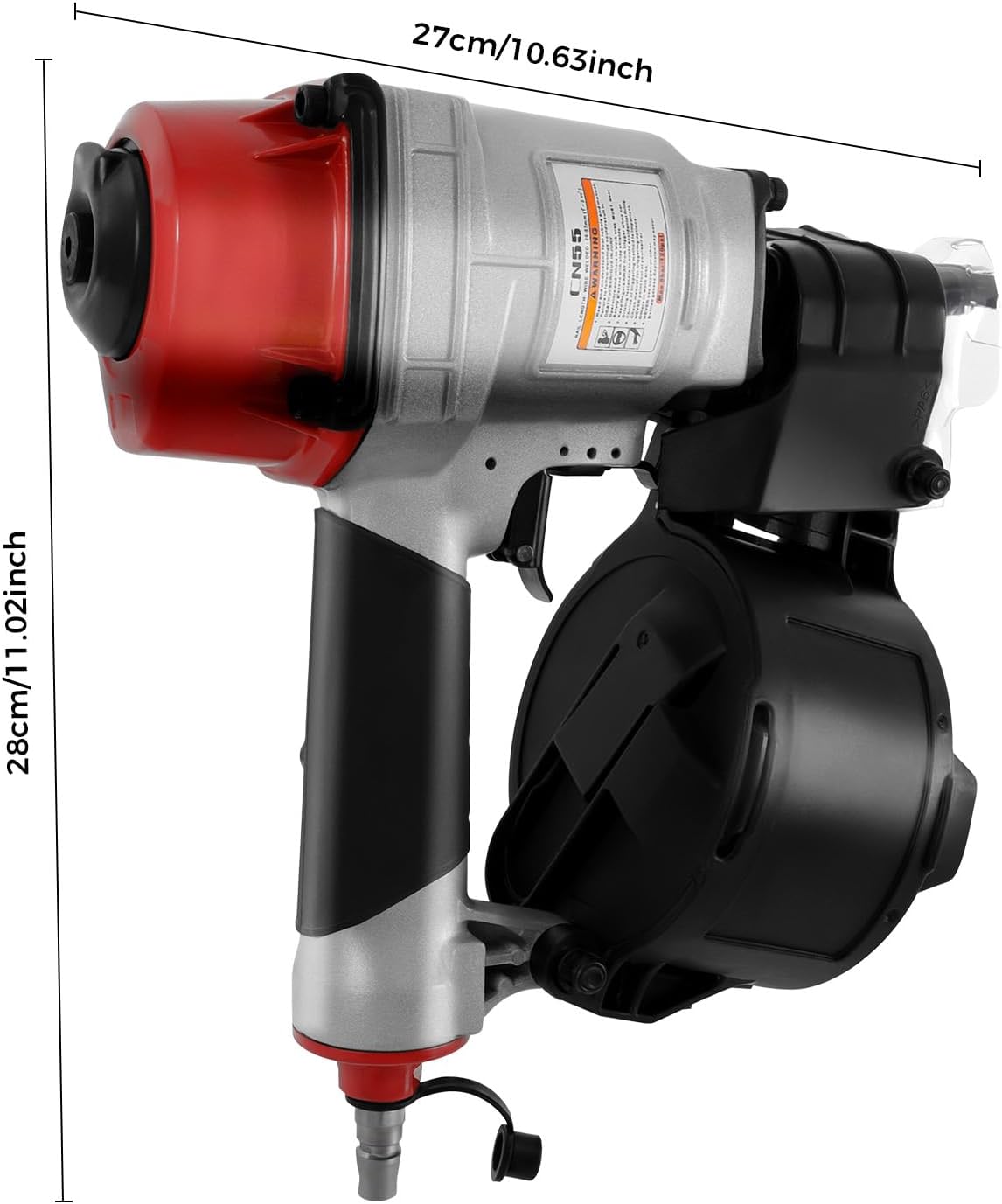 coil siding nailer 15 degree coil roofing nailer coil nailer kit with 300 pcs load capacity coil framing nailer pneumatic roofing nailer 16 degree pneumatic power nailers