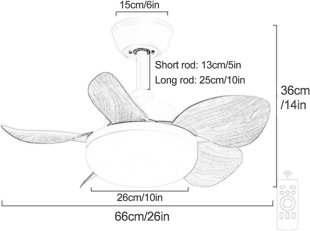 Ceiling Fans with Lights and Remote, Contemporary Indoor LED Ceiling Fan with Light, 6 Speeds Ceiling Fan for Patios,Living Room, Reversible DC Motor, 5 Blades, Dimmable, Noiseless(Black)