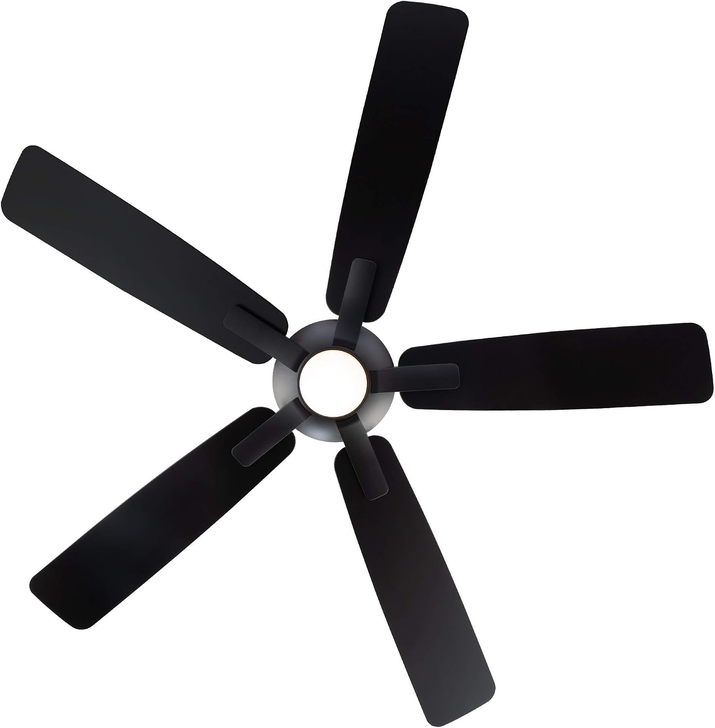 Modern Forms Mykonos Indoor and Outdoor 5-Blade Smart Ceiling Fan 60in Matte Black with 2700K LED Light Kit and Remote Control (FR-W2008-60L-27-MB)