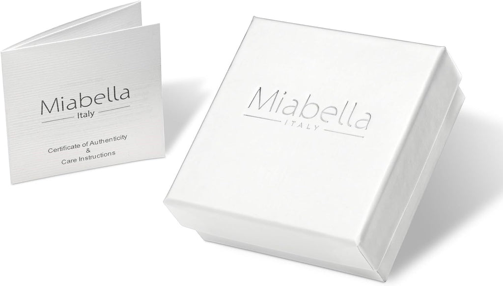 Miabella Solid 925 Sterling Silver Italian 6mm Diamond-Cut Flat Mariner Link Chain Necklace for Men Women, Made in Italy