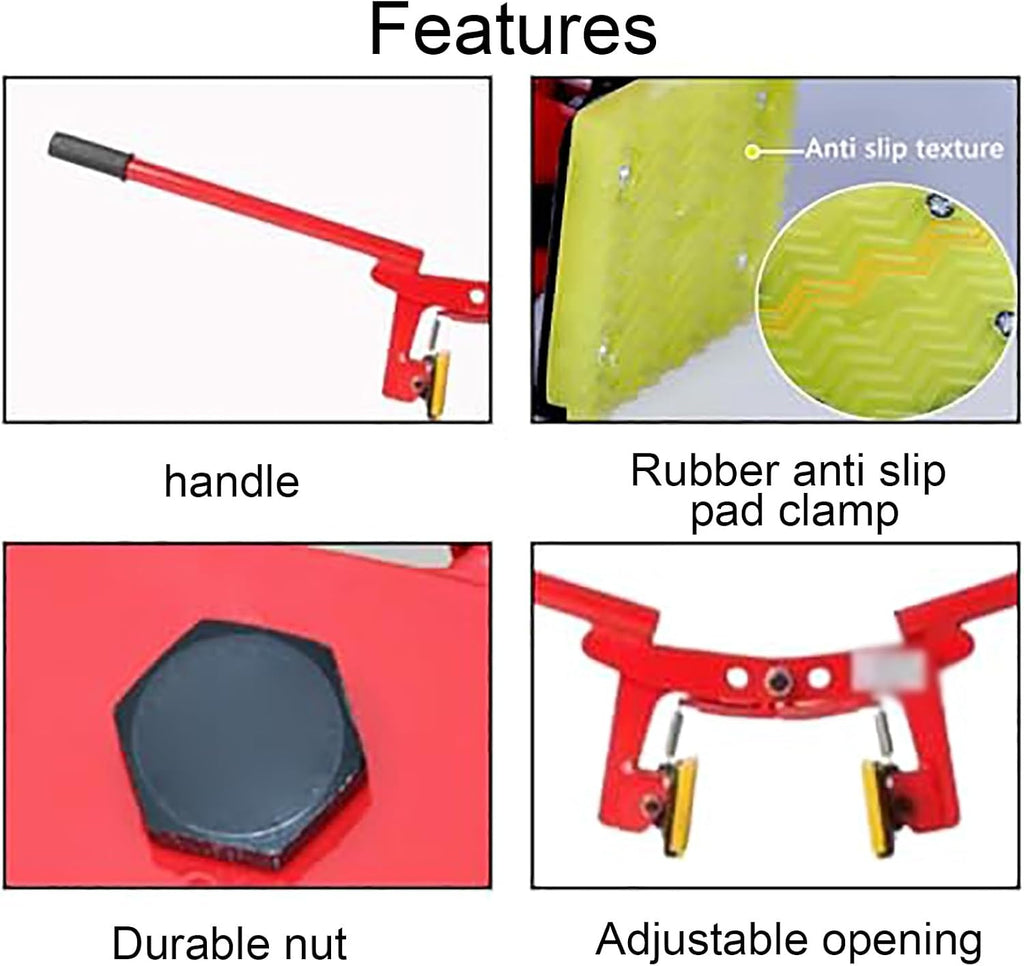 Two-Person Hand Carry Stone Lifting Clamp, Marble Slab Lifter with Adjustable Jaw, 6–30 cm/2.3-11.8in Adjustable Opening, for Marble, Glass, Slabs and Plywood(Opening 6-18cm/2.36-7in)
