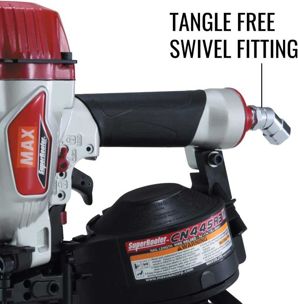MAX USA CORP SuperRoofer CN445R3 Roofing Coil Nailer up to 1-3/4'