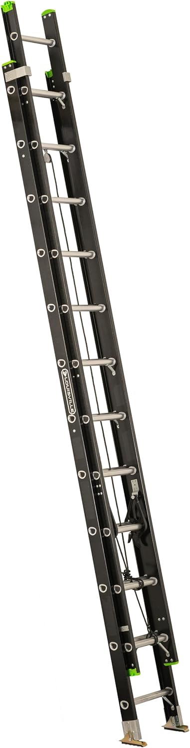 Louisville Ladder 24-Foot Fiberglass Extension Ladder, 300-Pound Load Capacity, Type IA, L-3026-24