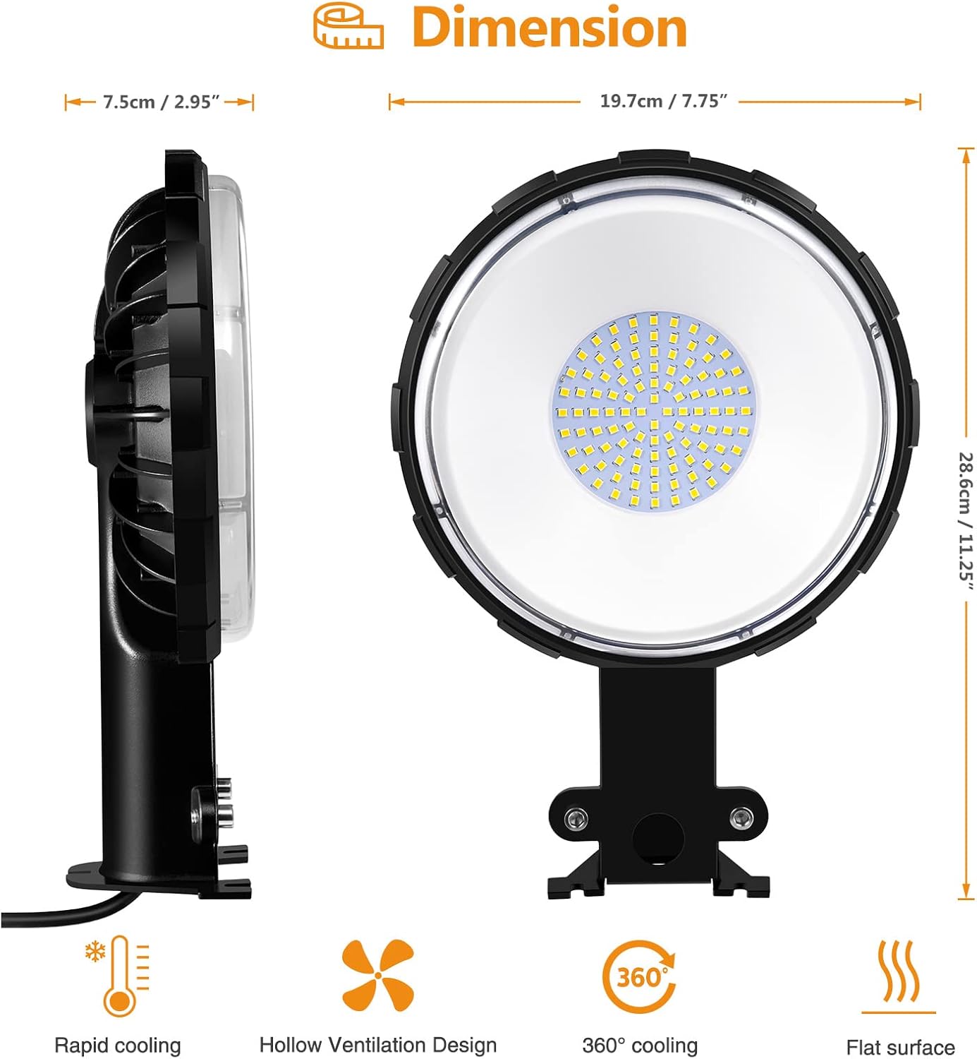 Viugreum 5 Pack 100W 12000LM LED Barn Light,Dusk to Dawn Outdoor Lighting, Garden Light Ip65 Waterproof 5000k Daylight (700w MH/HPS Replacement) Security Light with Photocell
