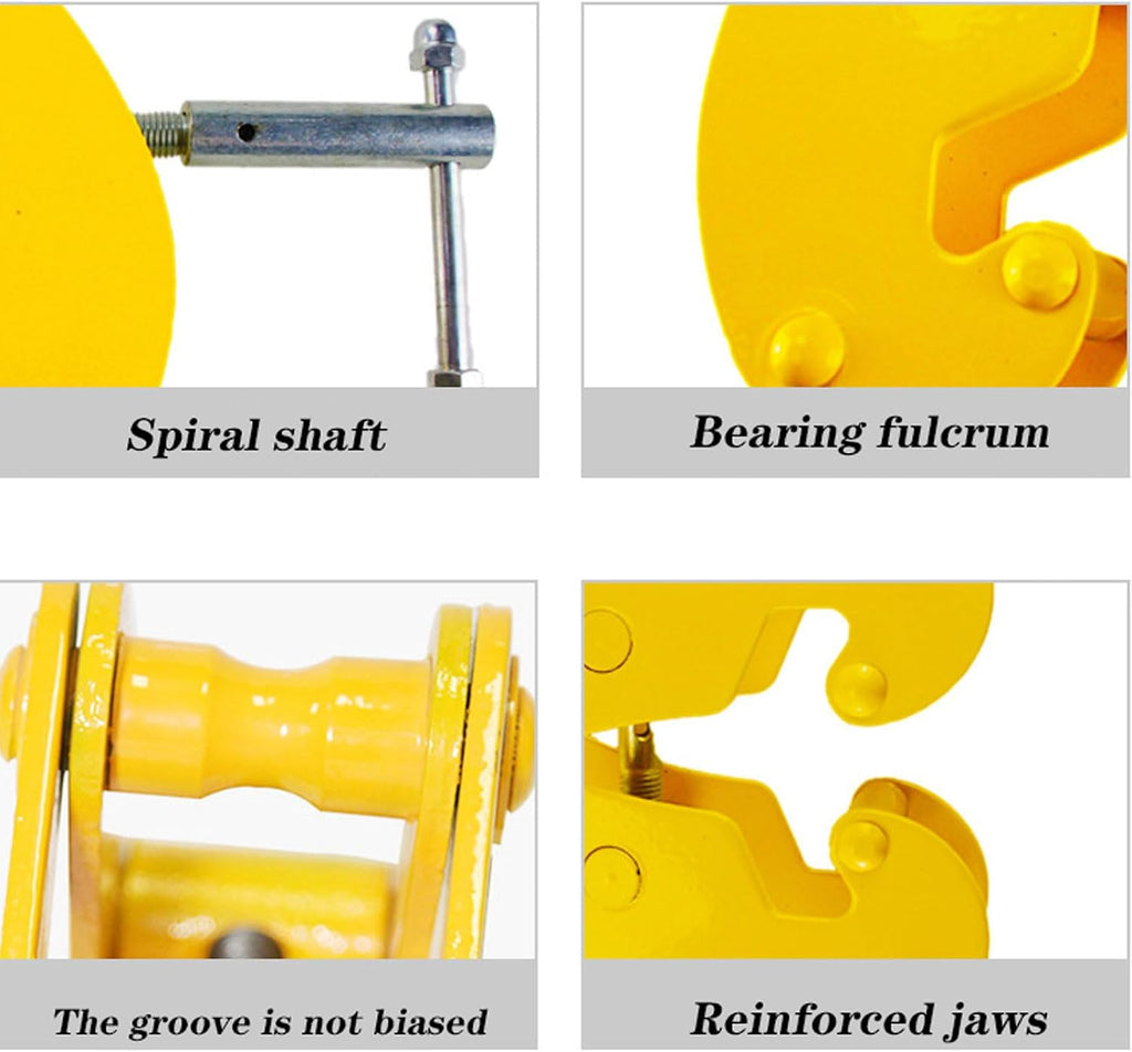 Heavy-Duty Pallet Puller Clamp YC1, Vertical Steel Plate Lifter Tool, Industrial Lifting Clamps for Metal Transport, Durable Steel Plate Clamp for Safe Lifting and Handling