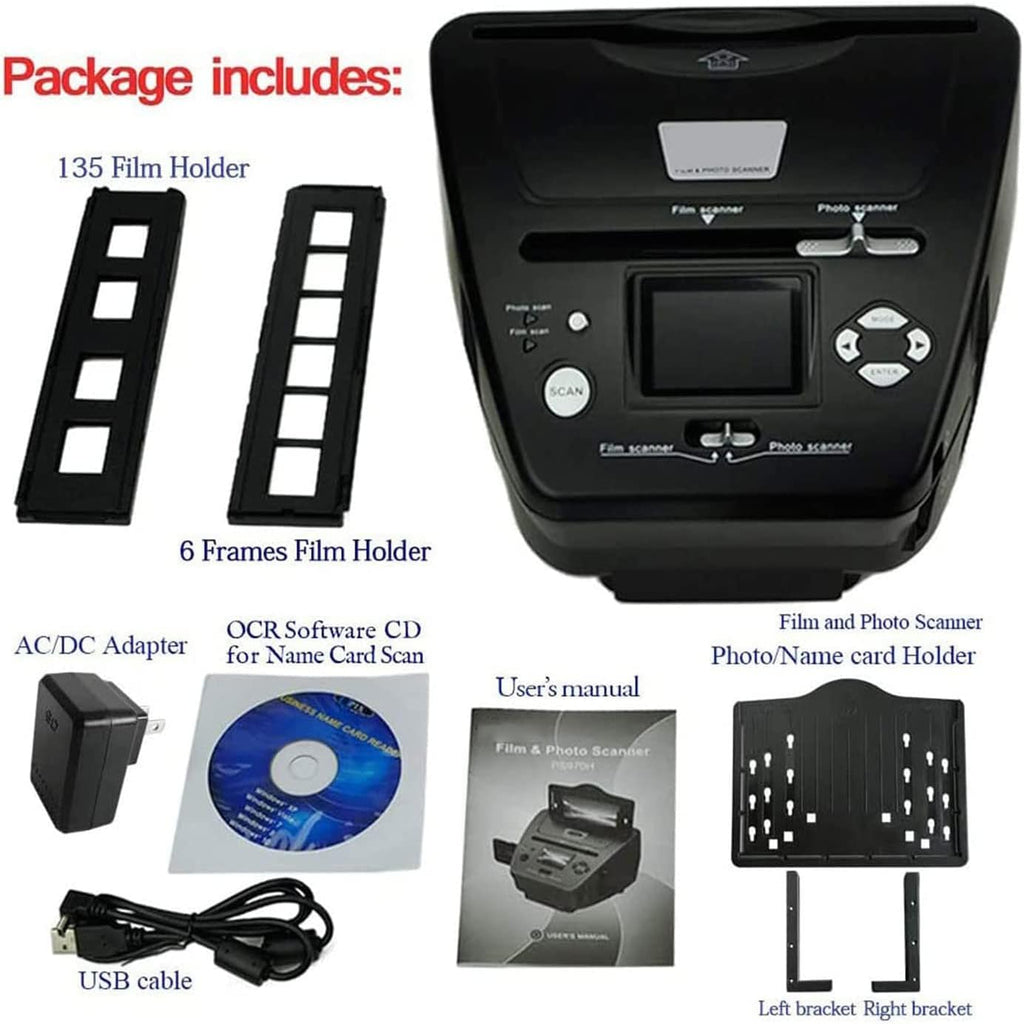 Film & Slide Scanner Digital Film Converter, 8.1 Mega Pixels Photo and Film Scanner, 135 Negative Scanner Photo Scanner Views