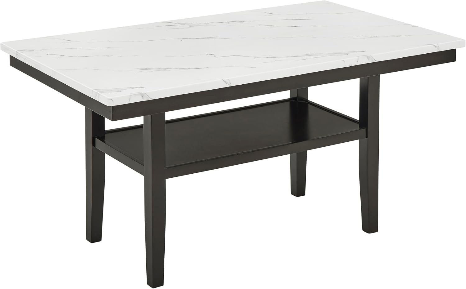 New Classic Furniture Carissa 5-Piece Wood Rectangle Dining Set in Stone