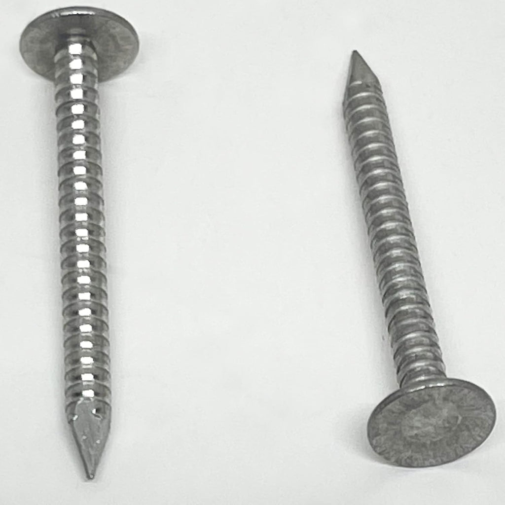 1.25'-RING SHANK ALUMINUM - ROOFING SIDING NAILS - Vinyl & Aluminum Siding & Facia Trim Nail – Aluminum metal secure holding Ring Shank nail – QTY (2000)