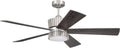 Craftmade 52' Theiry in Brushed Polished Nickel Finish Ceiling Fan with Optional LED Light Kit, Remote Control Included, Smart WiFi Enabled w/Voice Activation, works w/Alexa & Smart Home Devices