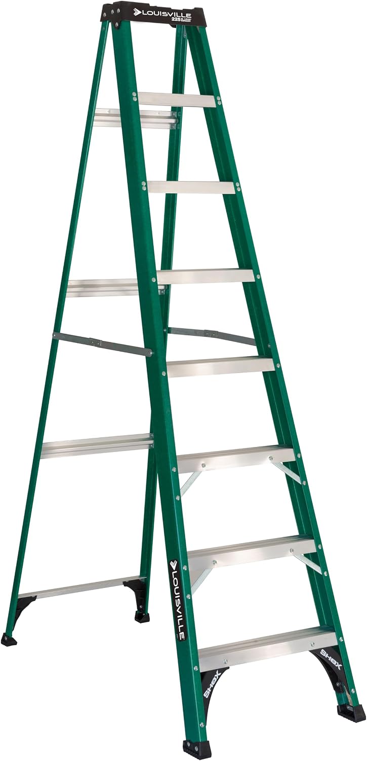 Louisville Ladder 8-Foot Fiberglass Step Ladder, 225-Pound Load Capacity, Type II, FS4008