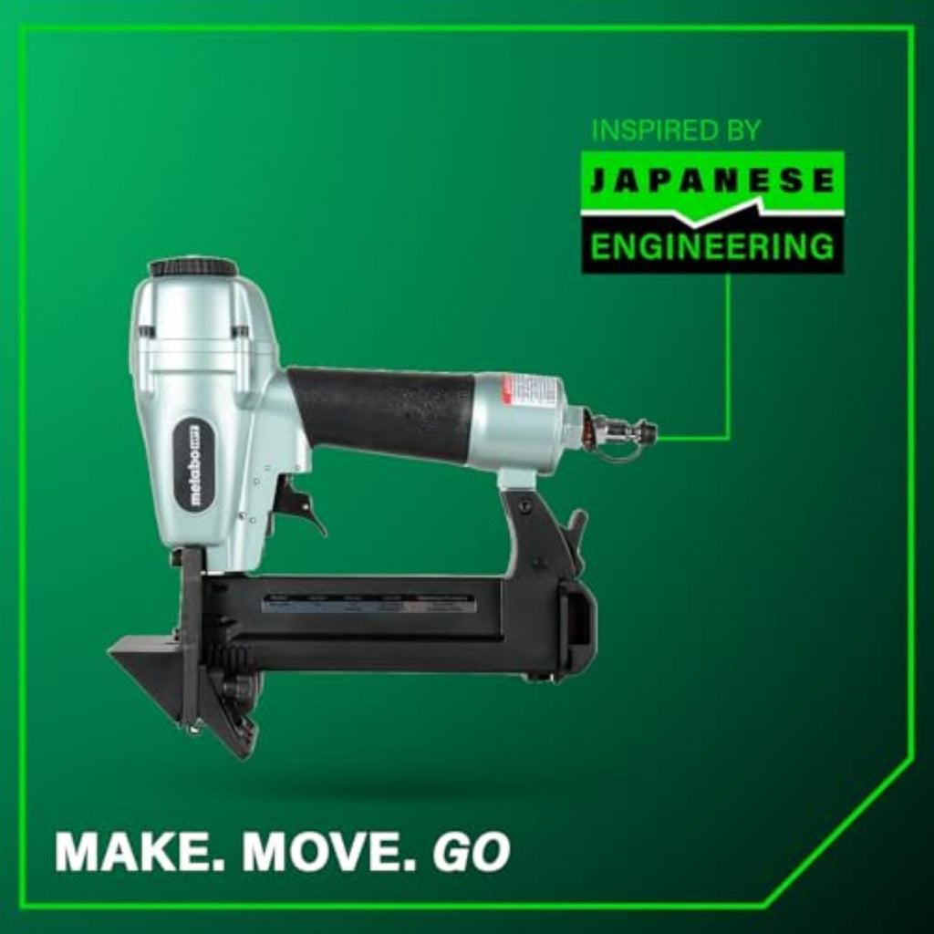 Metabo HPT Flooring Stapler, Pro-preferred Pneumatic Power Nailers, Power Stapler for Hardwood Flooring, 18 Gauge, 1/4' Staples, Length 1/2' to 1-9/16', N4004AB