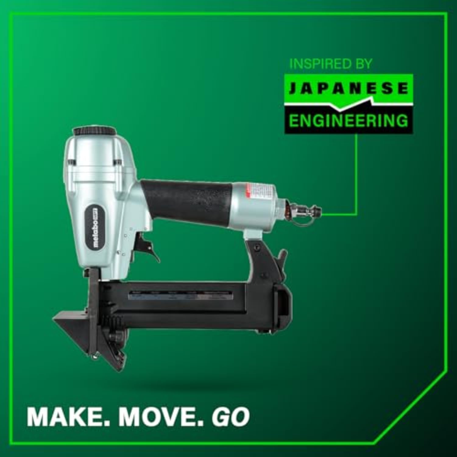 Metabo HPT Flooring Stapler, Pro-preferred Pneumatic Power Nailers, Power Stapler for Hardwood Flooring, 18 Gauge, 1/4' Staples, Length 1/2' to 1-9/16', N4004AB