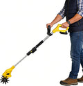 Electric Tiller for Gardening 20-Volt Cordless Electric Garden Tiller Cultivator Battery Powered Garden Cultivator Hand Tiller (2AH Battery & Fast Charger Included) 2Battery
