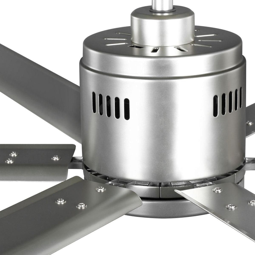 Progress Lighting P250017-152 Dual Mount Ceiling Fan, Indoor/Outdoor Nickel with Wall Control, 72-Inch