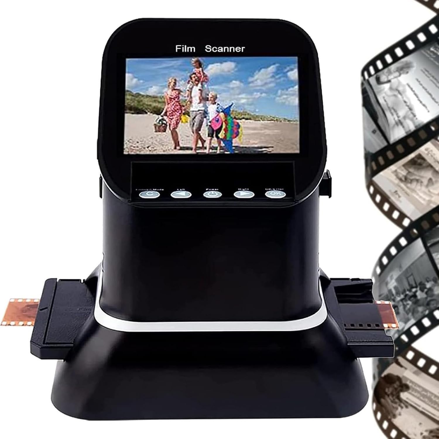 Slide Negative Scanner,22MP High Resolution Film Slide Scanner Negative Scanner, 4.3' LCD All-in-One Digital Converter with 128MB Memory for Old Photo Slides & Films