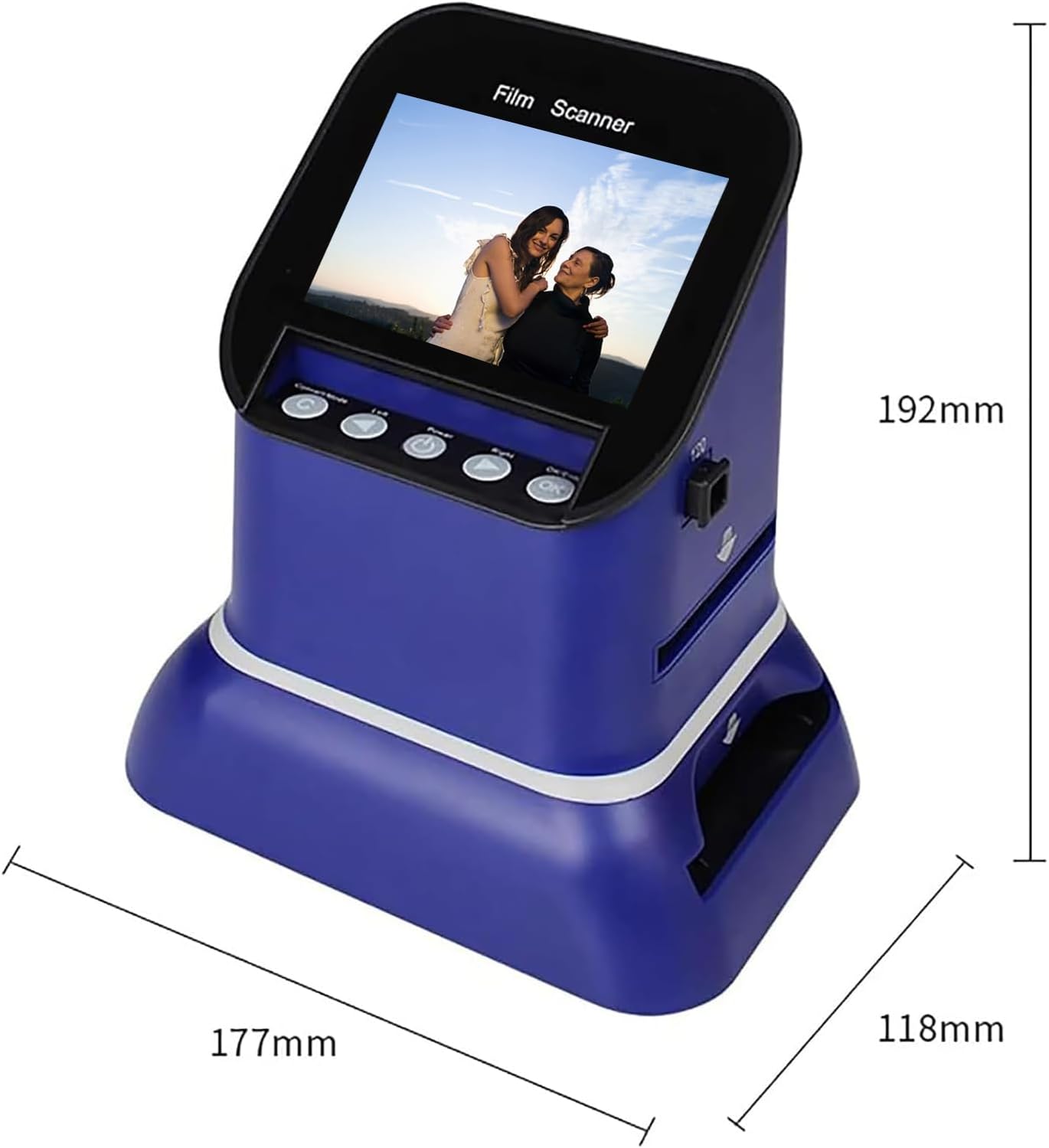 Digital Film Scanner, Negative Scanner, Digital Film Scanner with LCD Display, Compact Slide Scanner, Convert Negatives and Slides 35mm, 135, 126, 127 to Digital JPEG, Quick Scanning, You Can Now Sa