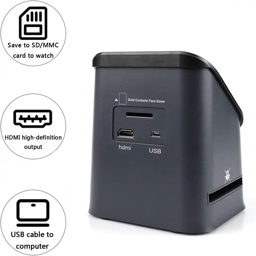 135 Film Scanner, 22MP Digital Slide Scanner, with Large 4.3' TFT Color Screen, Support Film Formats(135/126KPK/110/SUPER8/positive Film/Negative Film/Black and White Film)