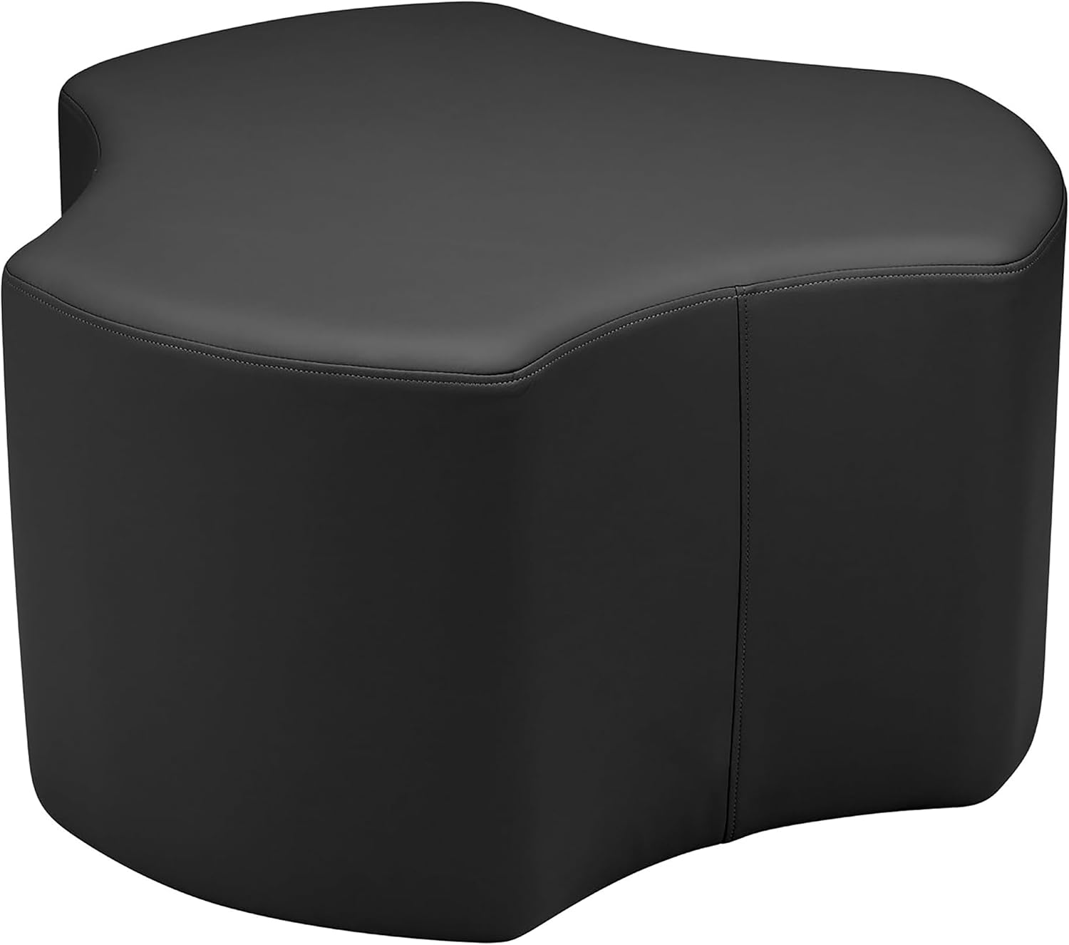 FDP Pro Series Cog Accent Ottoman (18' Height) Hand Upholstered Commercial Furniture for Hotel Lobby, Office, Restaurant, Home and More Collaborative and Configurable Seating - Black