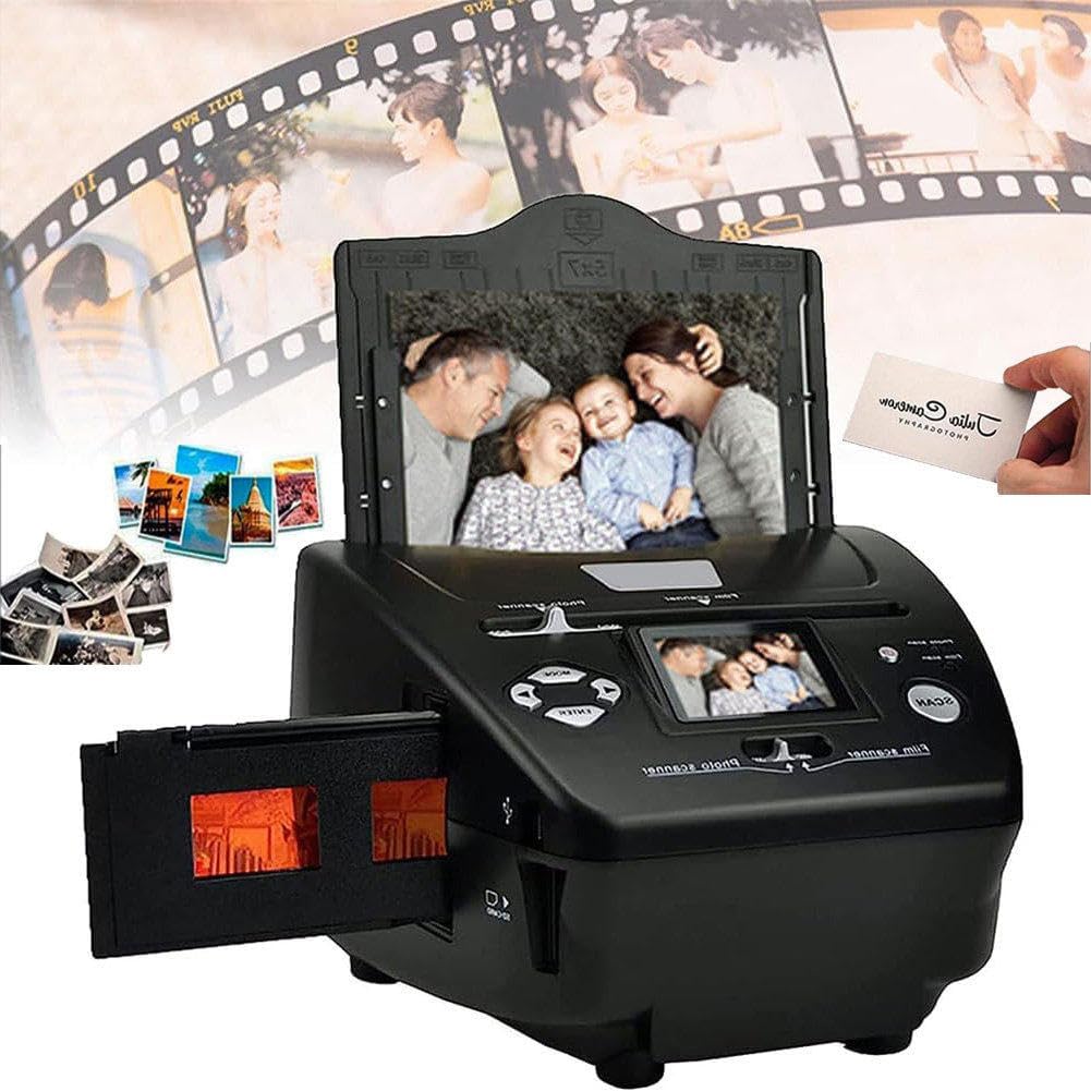 16mp Digital Scanner(3 * 5/4 * 6/5 * 7 Paper Photos), 135 (35mm) Negative Scanner + Business Card Sorting Ocr Software, for Saving Films to Digital Files