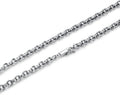 KnBoB Men 925 Sterling Silver Necklace, Mens Chain Necklaces Hip Hop 5 MM Width Cable Chain Necklace 20-30 Inch