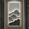 LED 3D Vision Wall Art - Lighted Chinese Landscape Decor for Entryway, Hallway, Living Room - Plug-in Sculptural Wall Decor (C, 27.6 x 55.1 IN) (A 19.7 * 39.4IN)